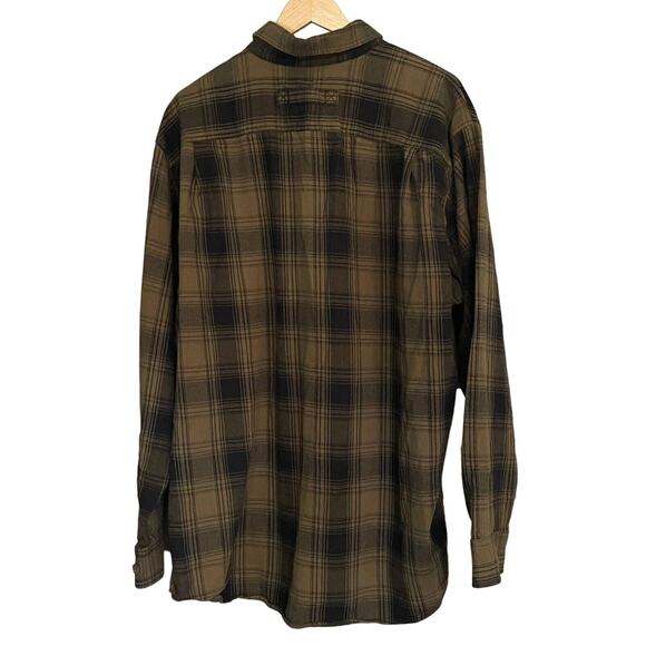 Duluth Trading Shirt Flannel Plaid Button‎ Down Outdoor Active Mens XLT - Picture 4 of 11